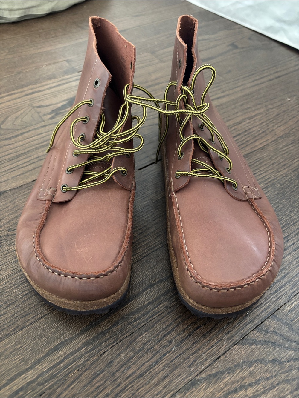 Birkenstock Marton Men’s Brown Leather Moc Toe Lace-Up Boots